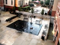 Rainy lonely park